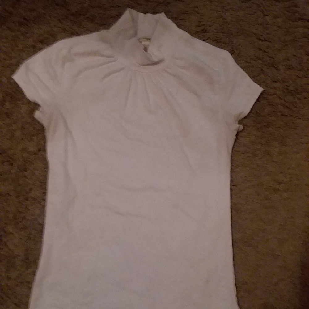 White dressy turtle neck shirt